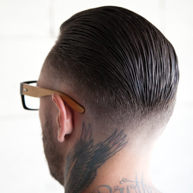 Skin Fade Slick Back Hairstyle