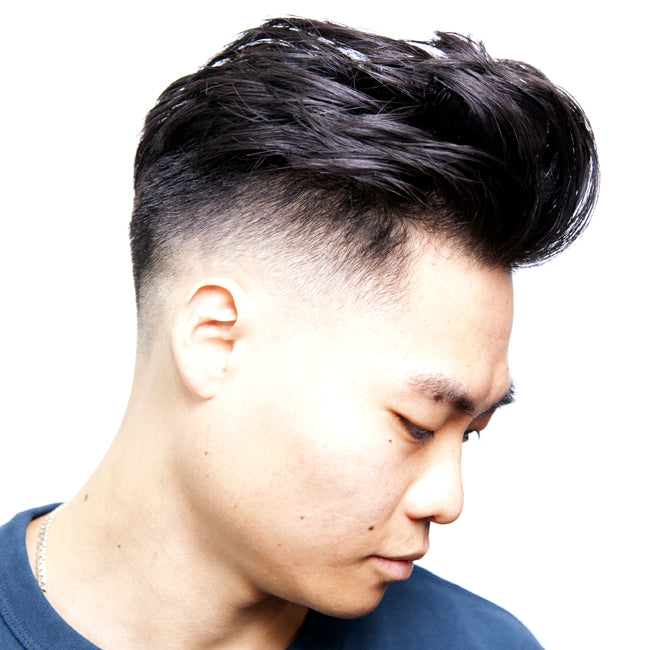 Faded Textured Throwback Hairstyle